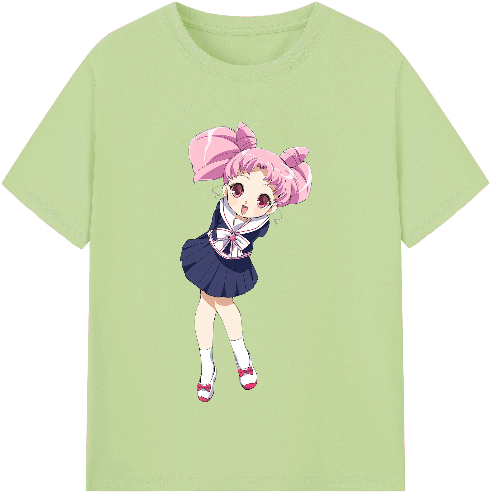 （画像用） 美少女戦士セーラームーン ちびうさ Sailor Moon Chibiusa Tsukino Usagi Small Lady Serenity 綿100％半袖Tシャツ（フロントプリント）
